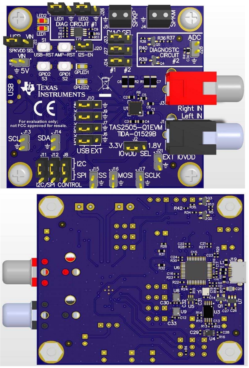 Chart - Texas Instruments TAS2505-Q1EVM Evaluation Board