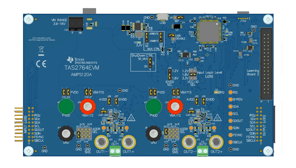 Application Circuit Diagram - Texas Instruments TAS2764EVM Evaluation Module