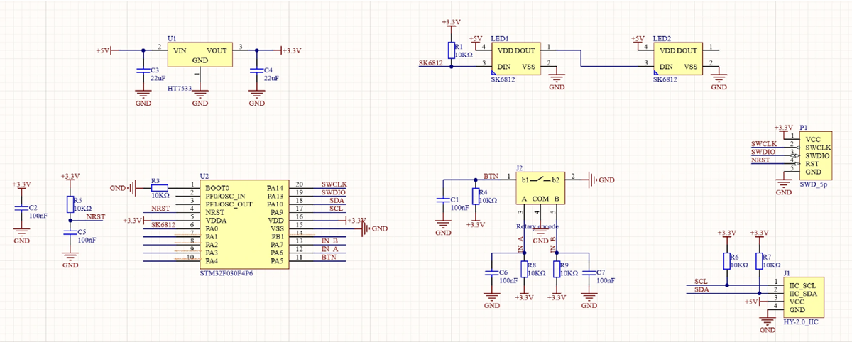 Schematic - M5Stack Unit Encoder STM32F030