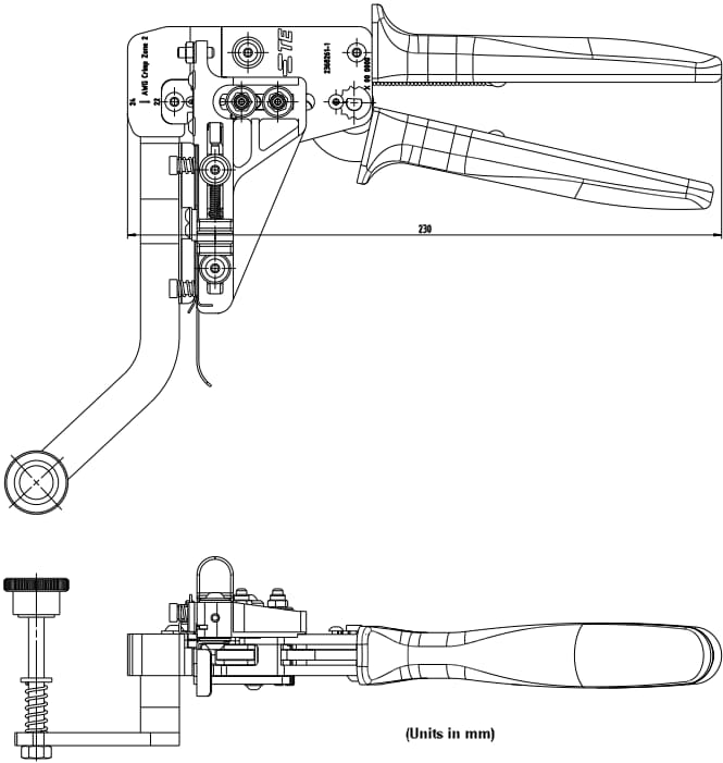 Mechanical Drawing - TE Connectivity SPE T1 Industrial Connectors IP20