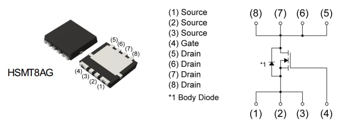 Application Circuit Diagram - ROHM Semiconductor RQ3P270BLFRA Power MOSFET